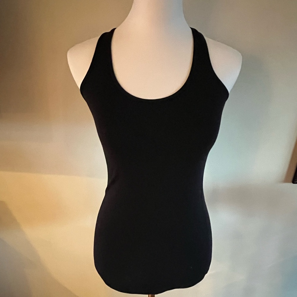 Lululemon Tank Top Womens 4 Black Reversible Cool Racerback Luon Light